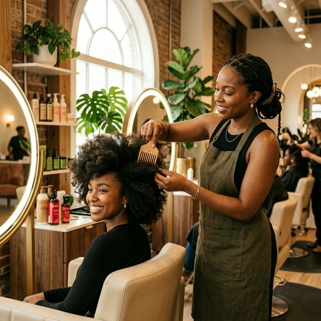 Natural hair stylist